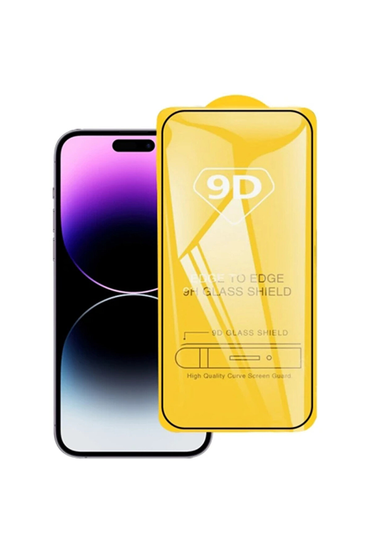 CepteToptan Ally iPhone 14 Pro 6.1 Full Glue-Tempered Cam Ekran Koruyucu-(1903) - DROPX4792-2410