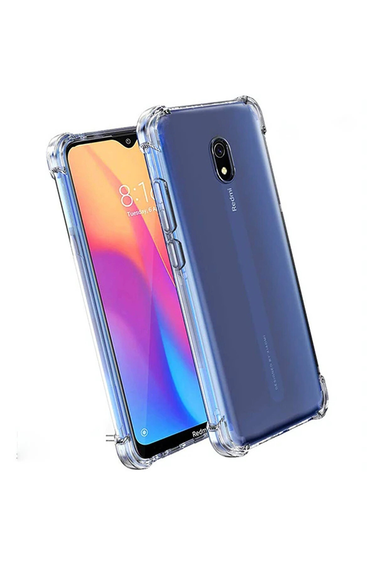 Xi̇aomi̇ Redmi̇ 8A Anti̇-Drop Darbe Emi̇ci̇ Si̇li̇kon Kılıf-(5775) - Gms2757-9702