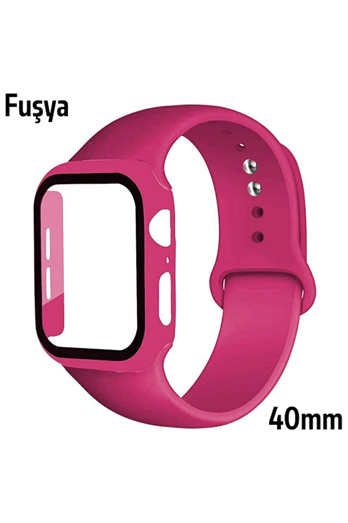 Ally Apple Watch 4-5-6 40Mm Si̇li̇kon Kordon Kayış Ve Ekran Koruyucu Kılıf-(19 - Dropx2490-3869