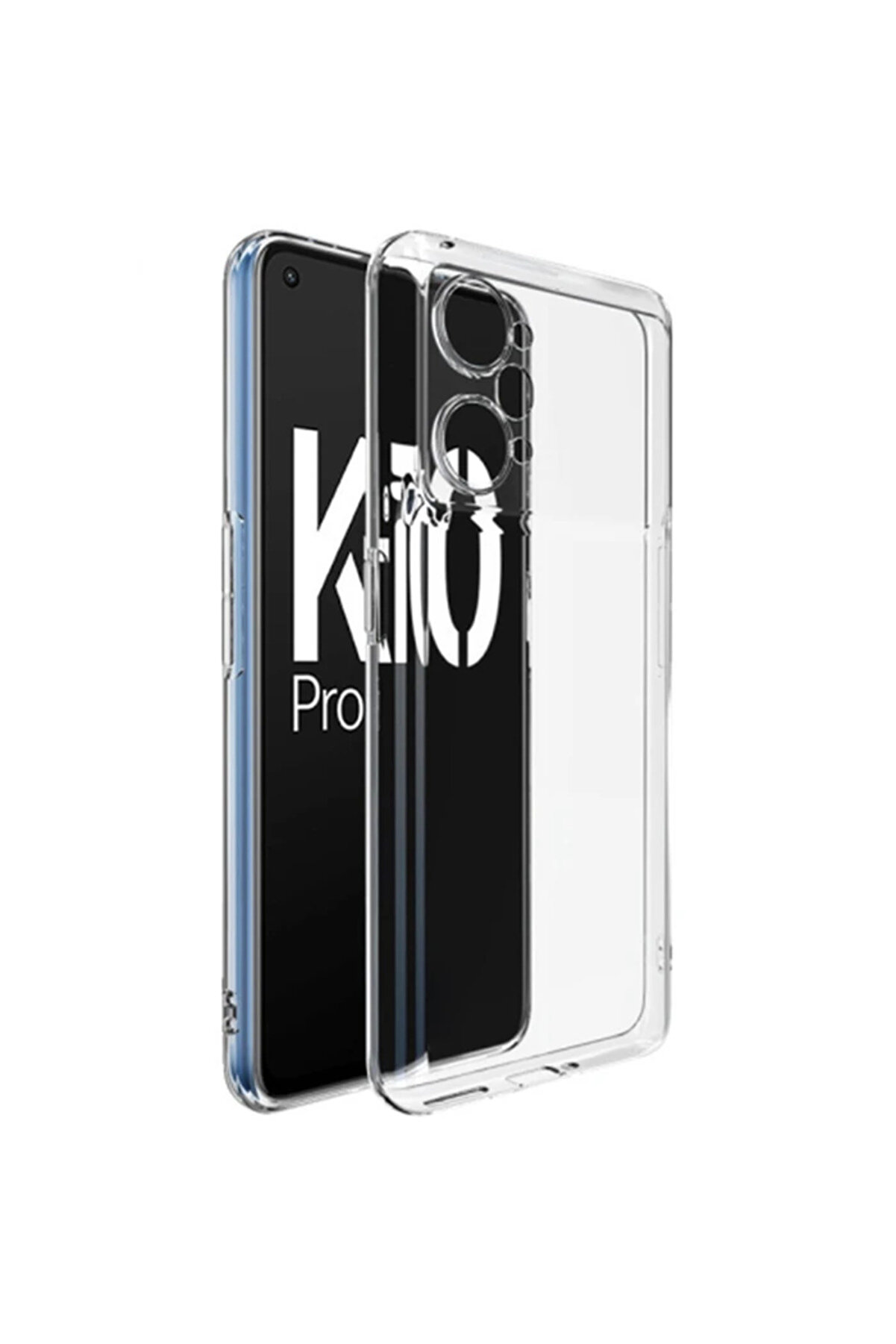 CepteToptan Ally OPPO K10 Pro 5G Kılıf Kamera Korumalı Ultra İnce Şeffaf Silikon Kılı - DROPX5245-9444