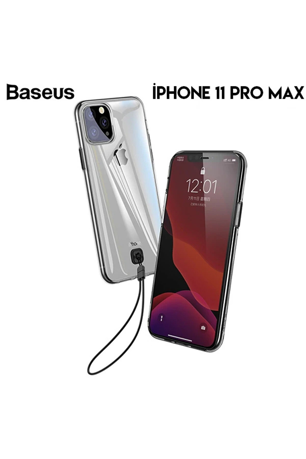 gizmurstore Transparent Key İPhone 11 Pro Max 6.5inch (2019) Şeffaf Silikon Kılıf-(5775) - GMS8509-5961