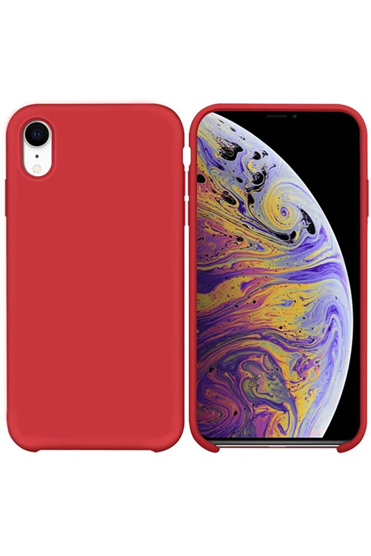 İphone Xr 6.1İnch Lansman Kılıf İçi̇ Kadi̇fe Soft Si̇li̇kon Kılıf-(1903) - Dropx5033-2382