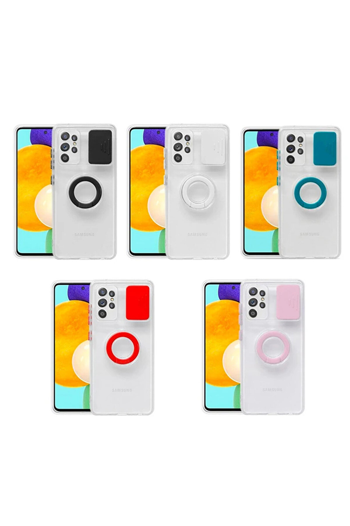 Ally Sm Galaxy S21 Ultra S30 Ultra Kılıf Sürgülü Kamera Lens Korumalı Yüzük - Gms8688-2573