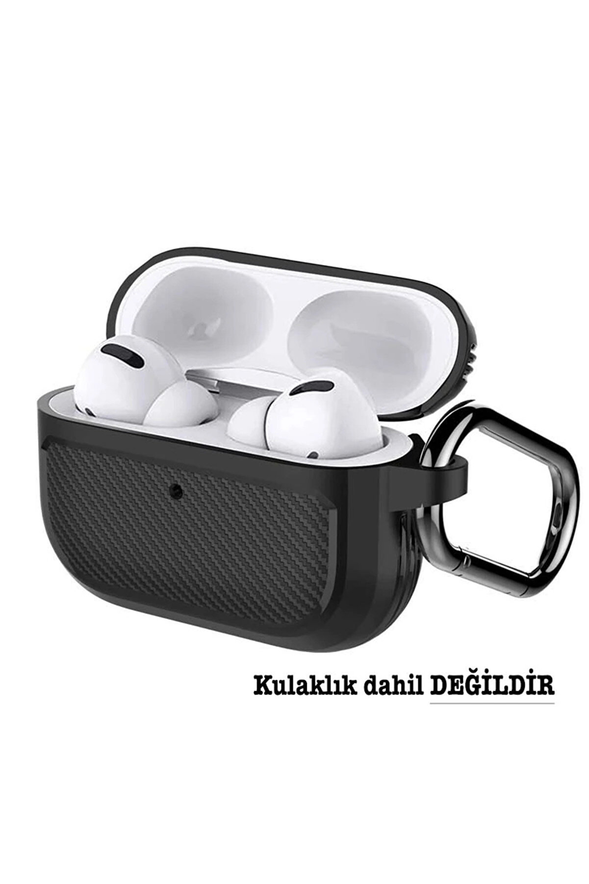 Ally Karbon Fi̇ber Pro Kulaklık Kancalı Si̇li̇kon Koruma Kılıfı-(1903) - Dropx4083-7625