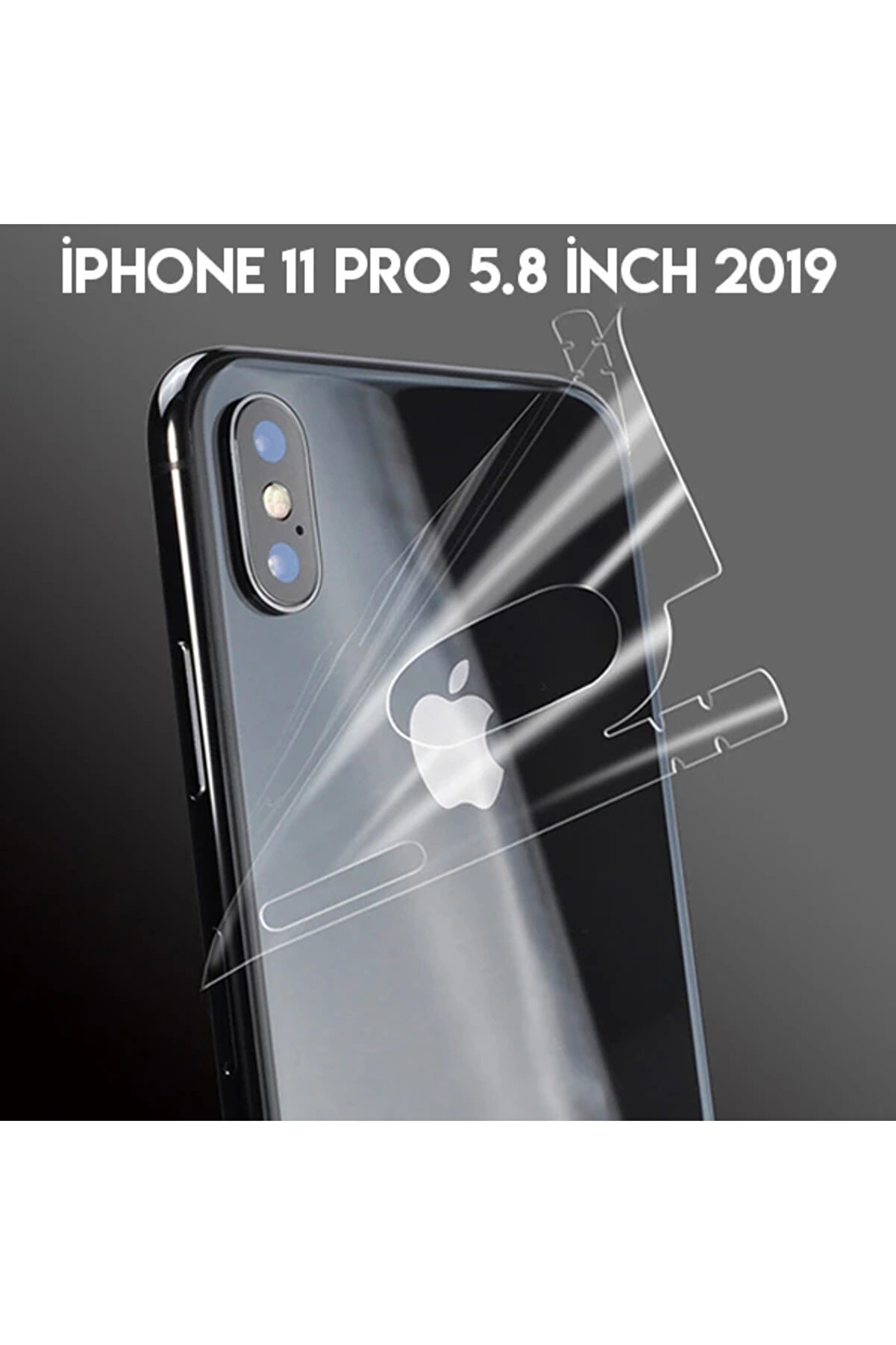 İphone 11 Pro 5.8 İnch Hi̇drojel Hayalet Arka Tam Kaplama Fi̇lm-(5775) - Gms5704-6156