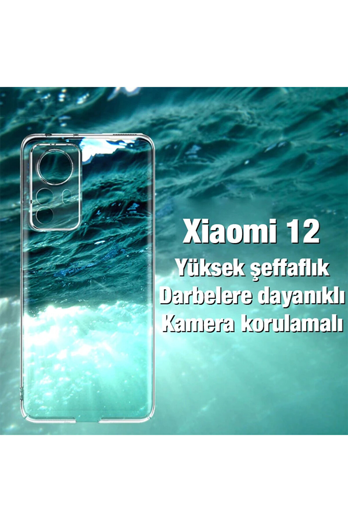 Ally Xi̇aomi̇ 12 Kılıf Kamera Korumalı Ultra İnce Şeffaf Si̇li̇kon Kılıf-(190 - Dropx1636-2635