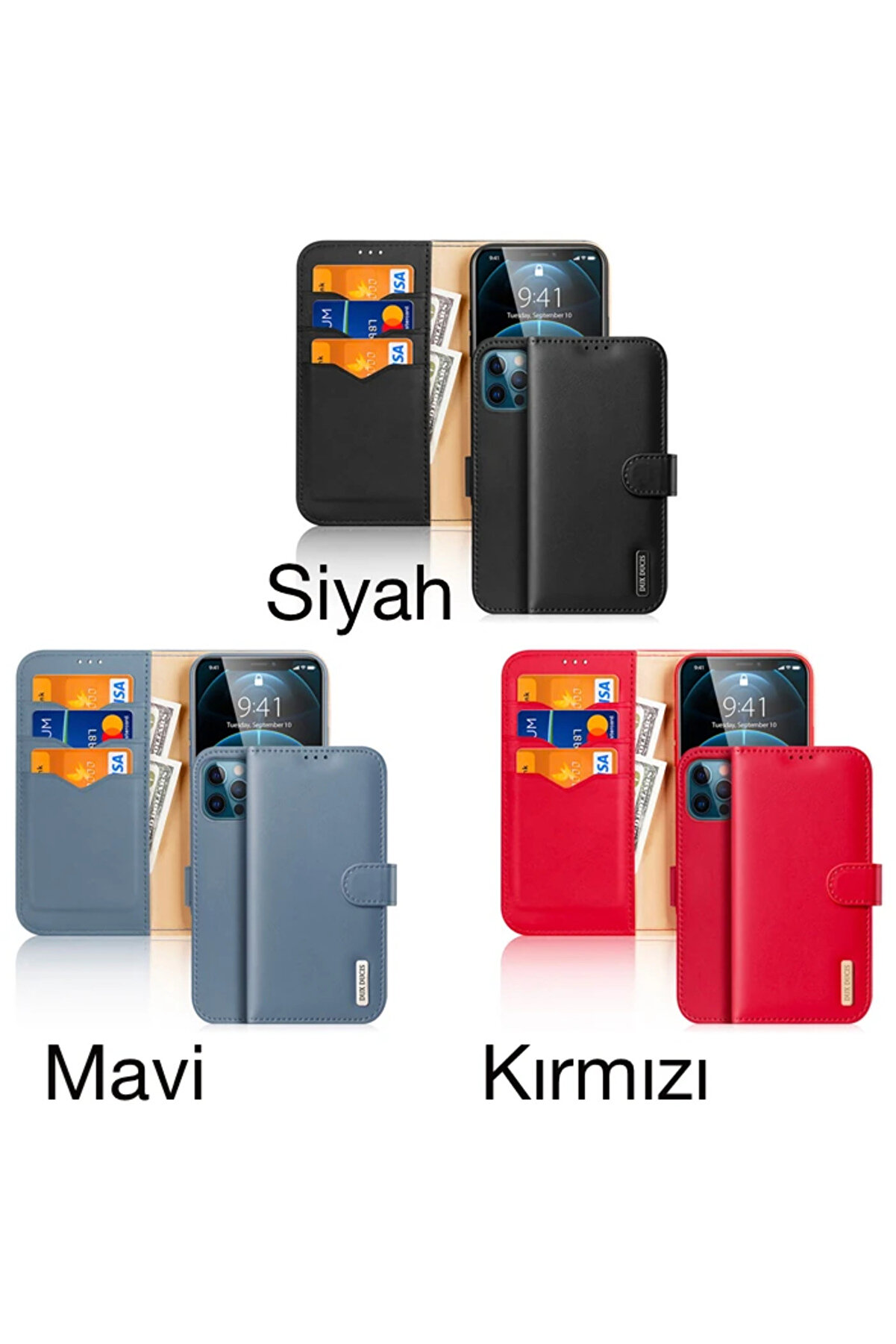 Dux Duci̇s İphone 12 Pro Max Kılıf Mıknatıslı C&uuml;zdanlı Deri̇ Kılıf Hi̇vo S - Dropx5270-4353