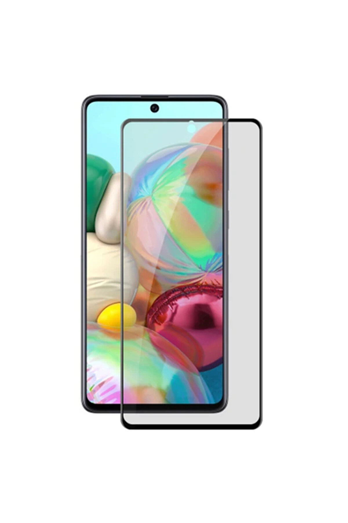 CepteToptan ALLY SM Galaxy A71 3D Full Privacy Gizlilik Tempered Cam Ekran Koruyucu-(1903) - DROPX9841-3043