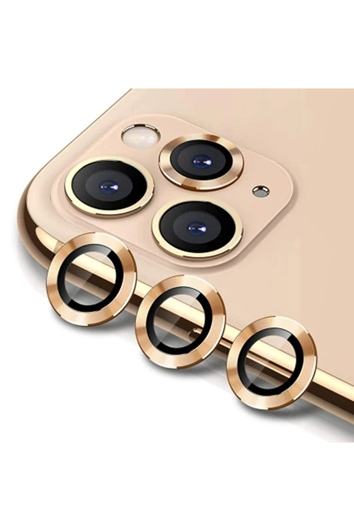 Ally İphone 11 Pro-11 Pro Max Kamera Lens Koruyucu Alumi̇ni̇um 3 Adet-(1903) - Ogz2479-3063