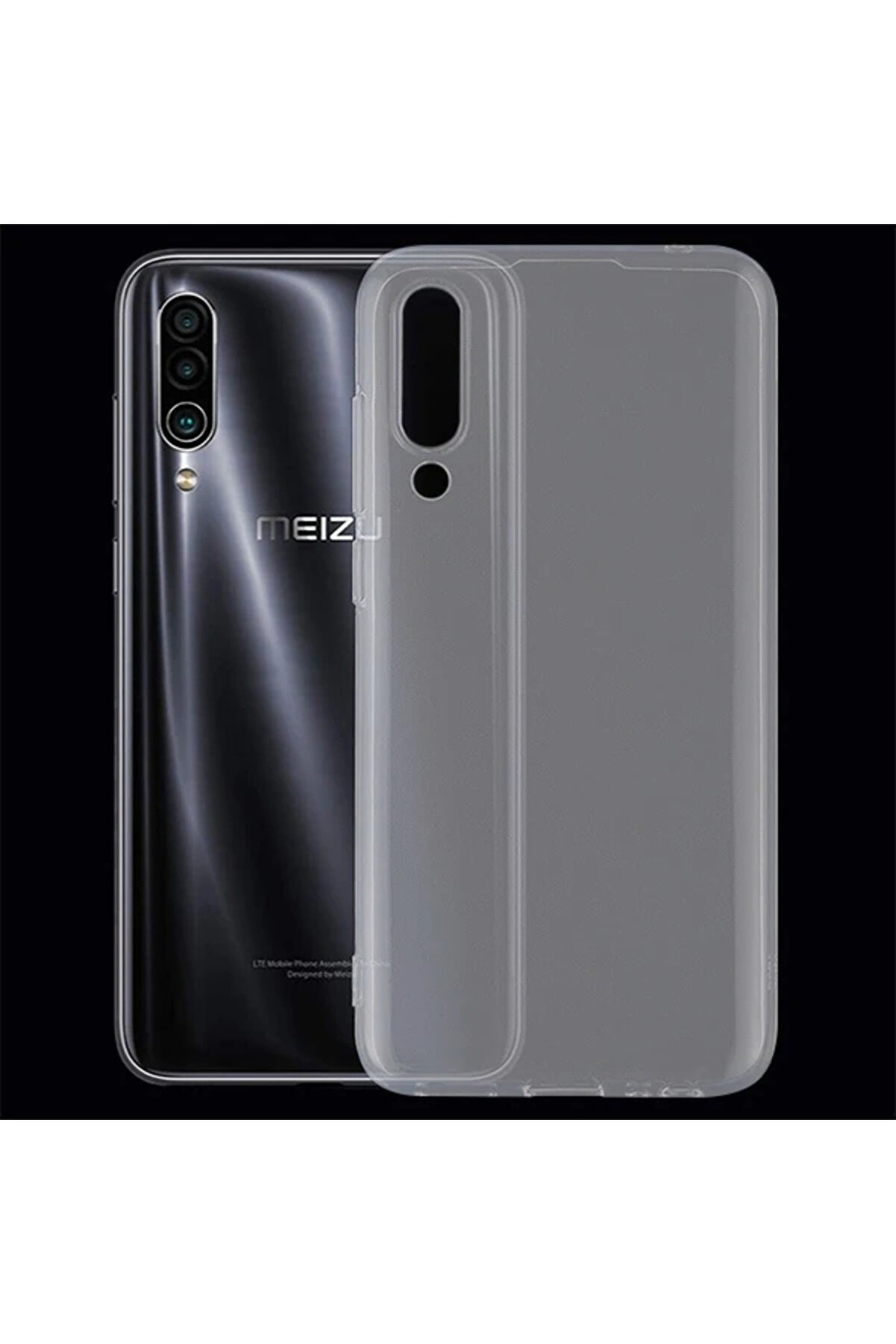 Mei̇zu 16Xs Uyumlu  Kamera Korumalı Fi̇t Si̇li̇kon Kılıf-(5775) - Hrn3586-2760