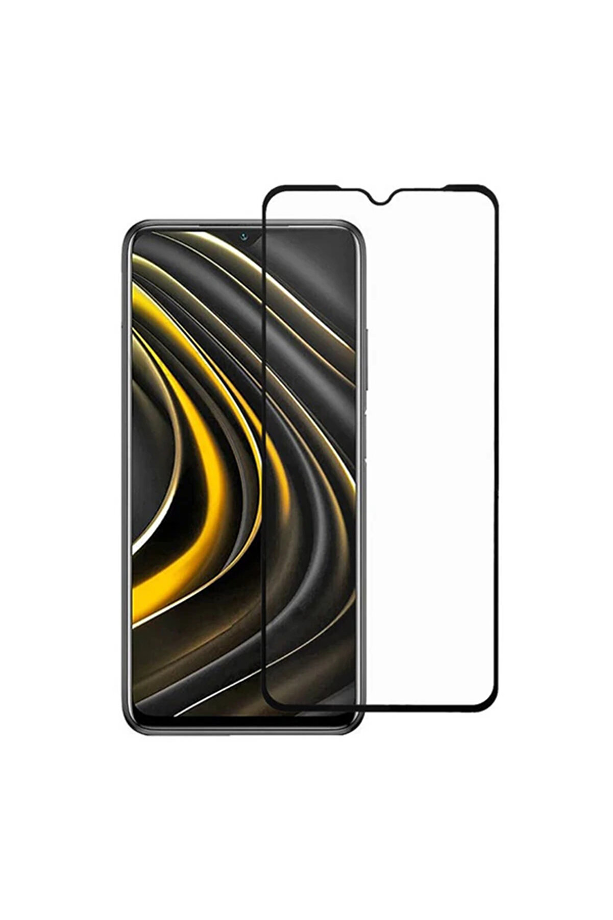 CepteToptan Xiaomi POCO M3 Full Glue Tempered Full Cam Ekran Koruyucu-(1903) - DROPX4843-3587