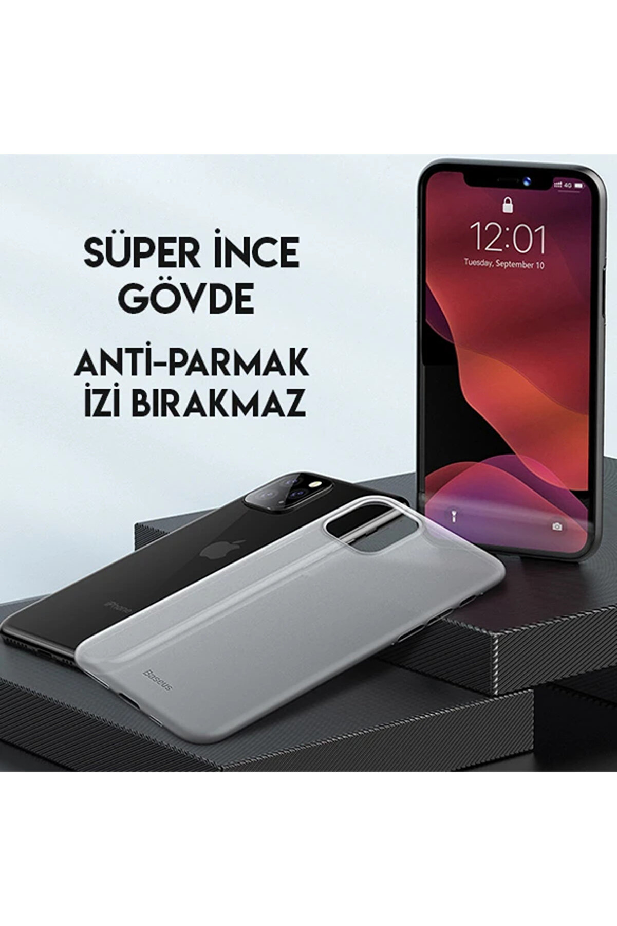 Wi̇ng Case İphone 11 Pro 5.8 Ultra İnce Lux Mat Şeffaf Kılıf-(1903) - Dropx1192-3429