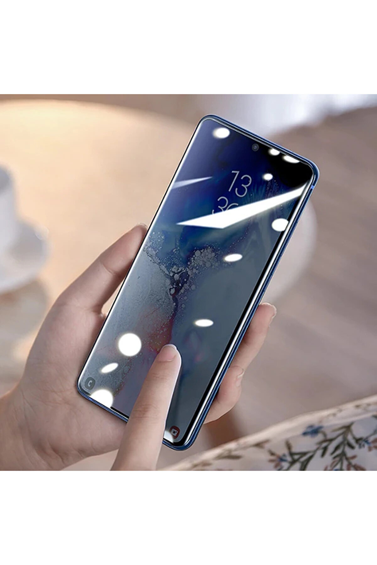 Curved- Galaxy S20 Full Kaplama Uv Tempered Cam Koruyucu 2Adet-(5775) - Gms6352-3562