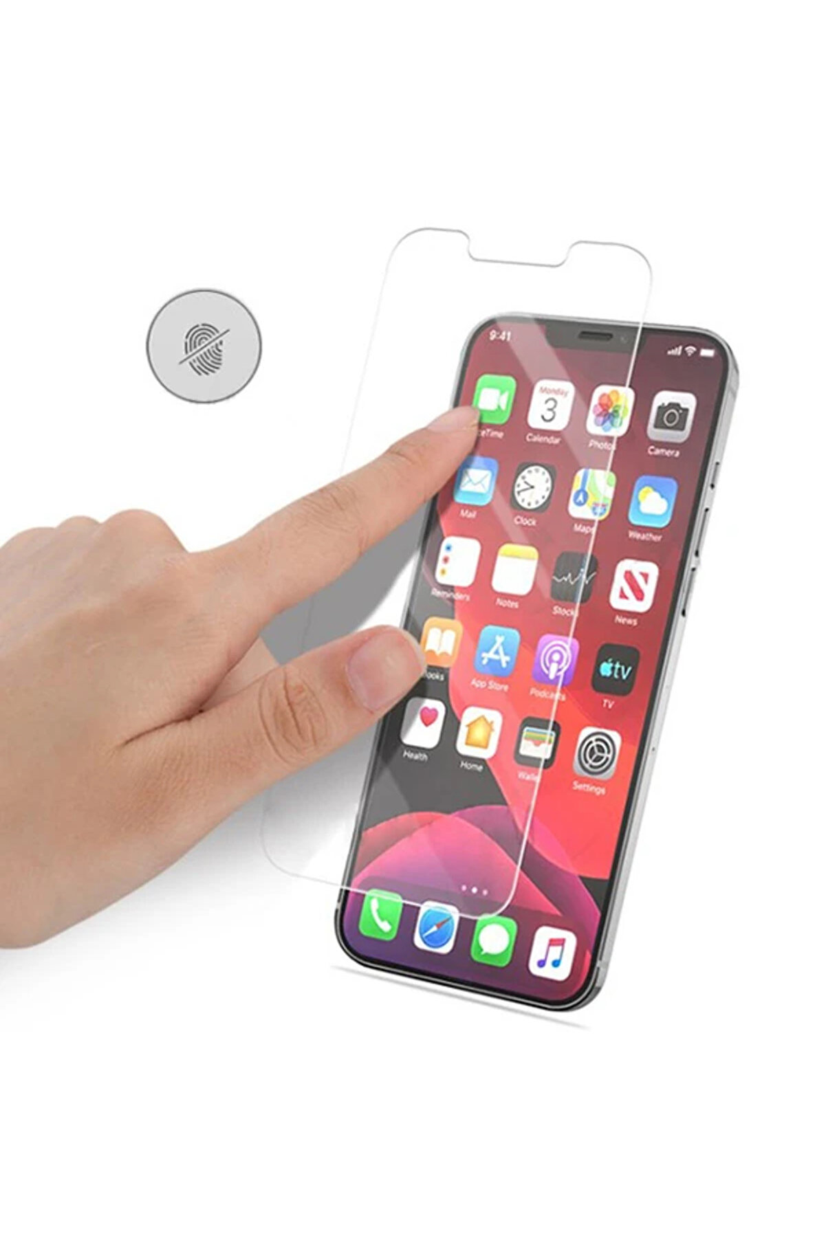 Ally İphone 12 Pro Max 6.7 Matte Hd Tempered Cam Ekran Koruyucu-(5775) - Gms6995-7140