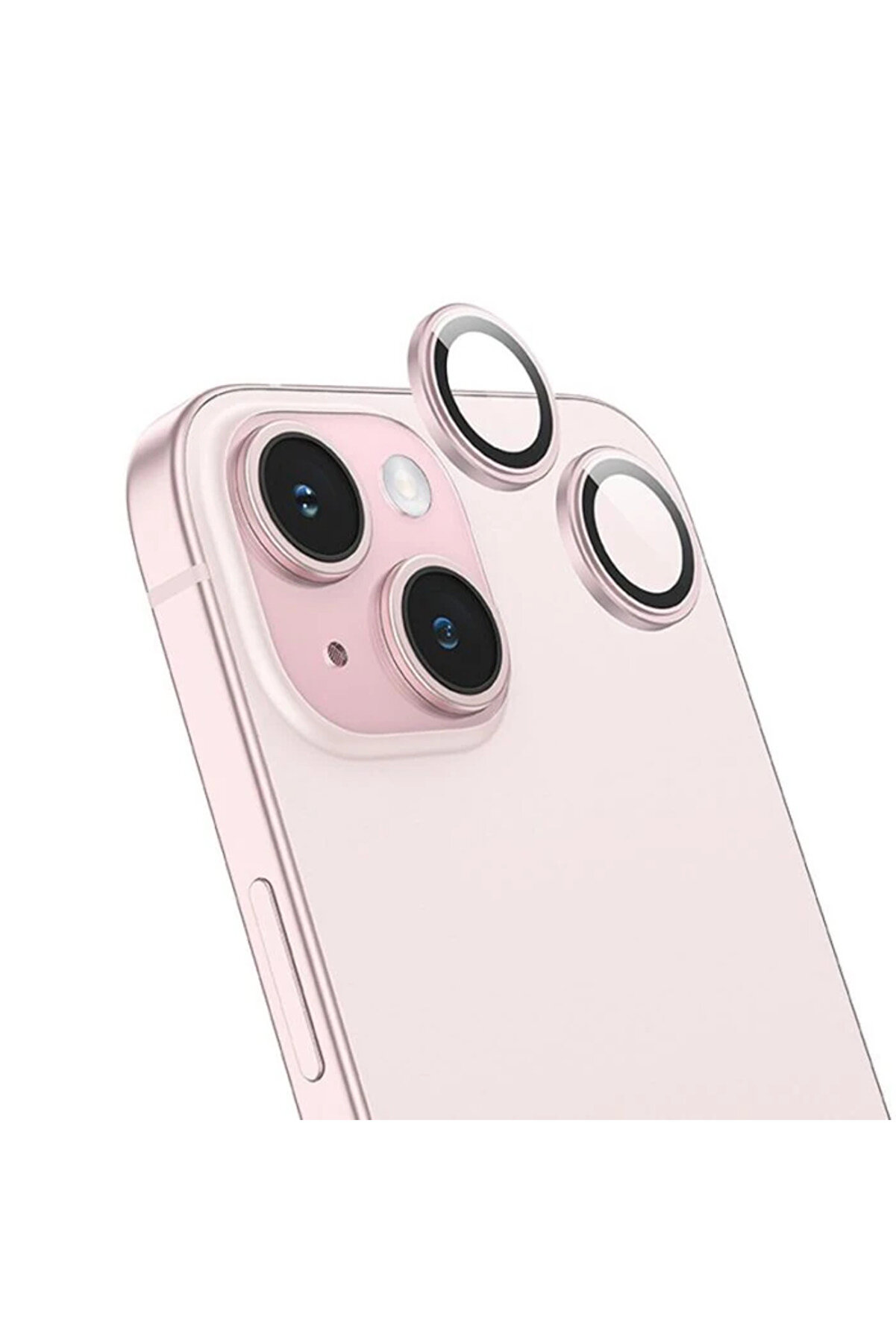 Hoco Crystal Clear İphone 15-15 Plus Hd 3D Metal Çerçeveli̇ Kamera Koruyucu Len - Dropx6648-9568