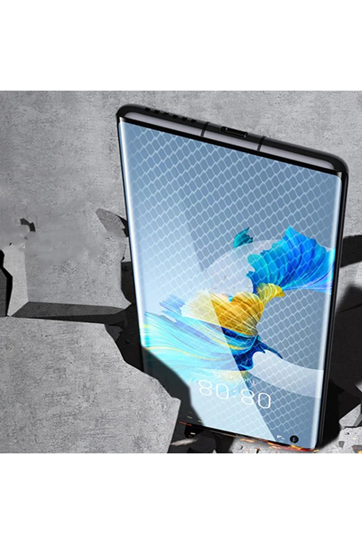 Huawei̇ Mate 40 Full 0.25Mm Kırılmaz Cam Ekran Koruyucu-(1903) - Dropx1828-5633