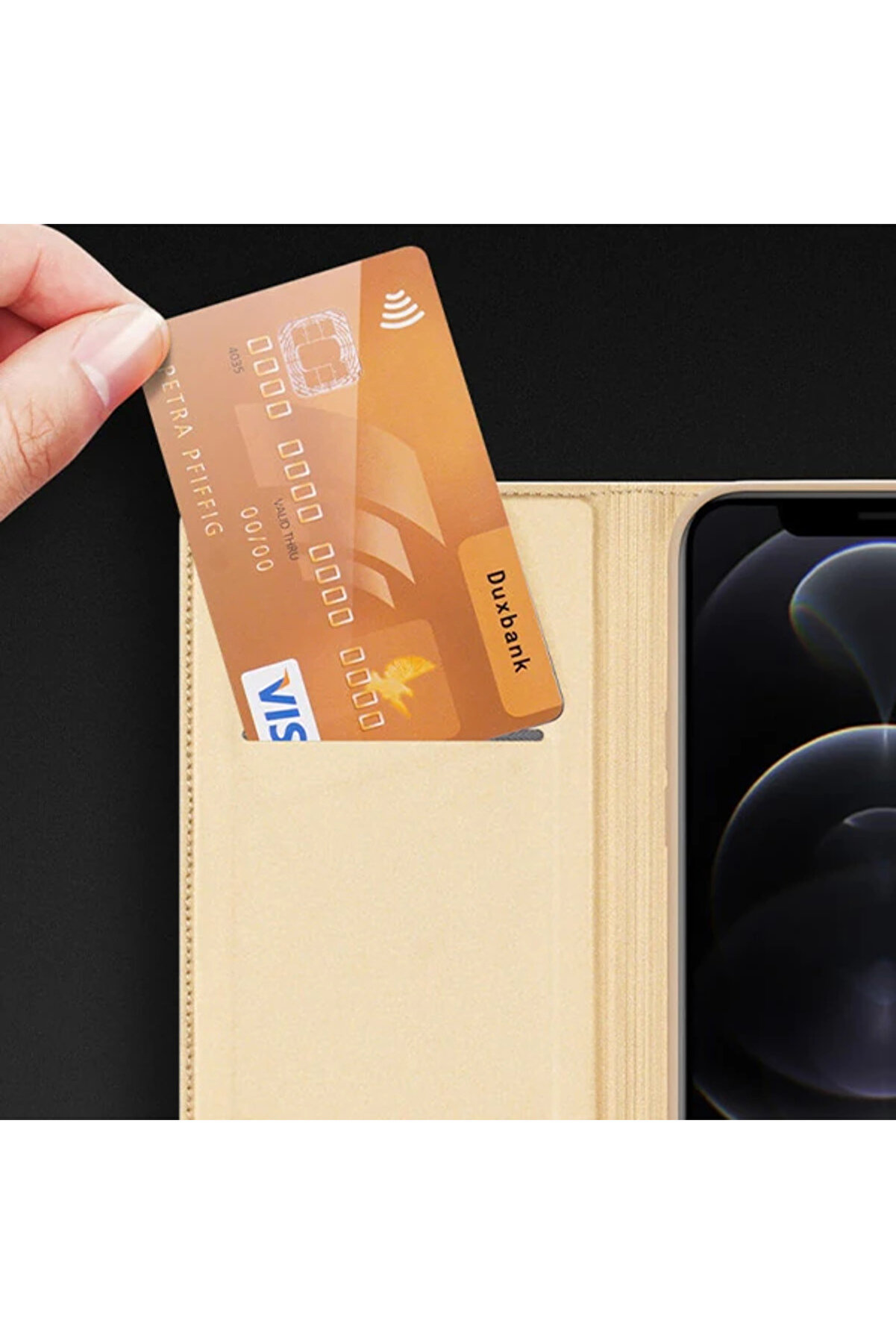 Dux Duci̇s İphone 12/ 12 Pro Kılıf Kapaklı Fli̇p Cover Kılıf Ski̇n Pro Seri̇e - Dropx4039-1549