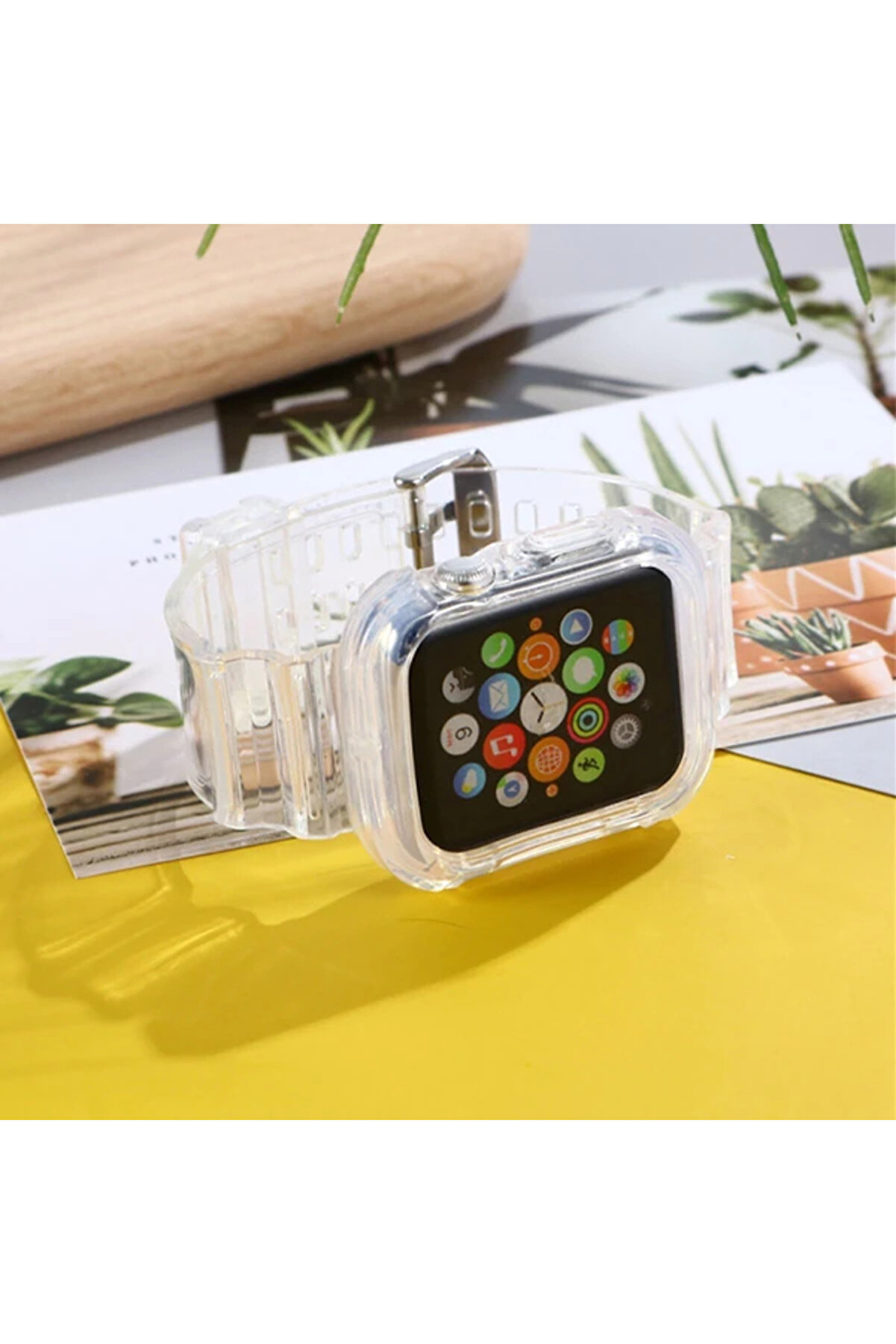 Ally Apple Watch 6-Se-5-4 44Mm / 3-2-1 42Mm Kayış Kordon Kılıf Si̇li̇kon-(1903 - Dropx8255-4620
