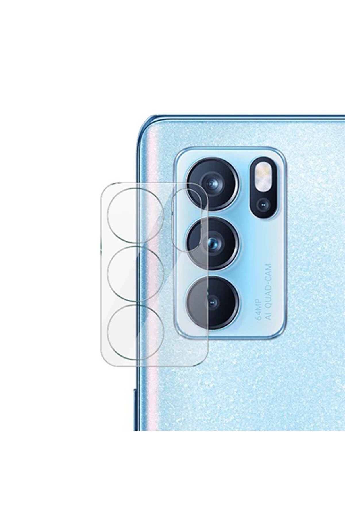 Najmaddin Oppo Reno6 Pro 3D Full Tempered Cam Kamera Koruyucu-(5775) - najmaddin8234-5420