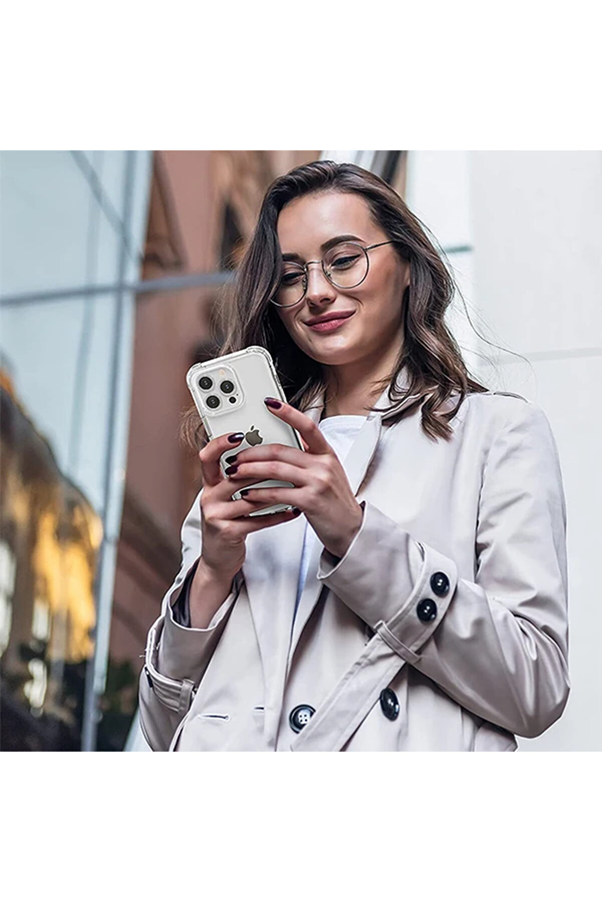 İphone 13 Pro 6.1İnç Anti̇-Drop Shockproof Darbe Emi̇ci̇ Si̇li̇kon Kılıf-(5775) - Gms4409-9867