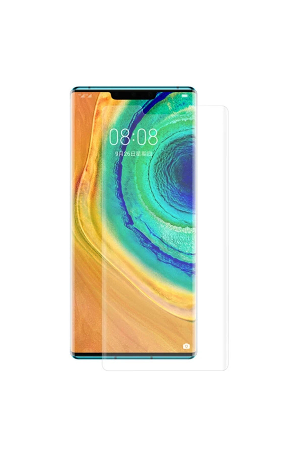 Gor Huawei̇ Mate 30 Pro 3D Kavi̇sli̇ Full Kaplama Darbe Emi̇ci̇ Ekran Koruyucu 2 Adet - Dropx1379-8251