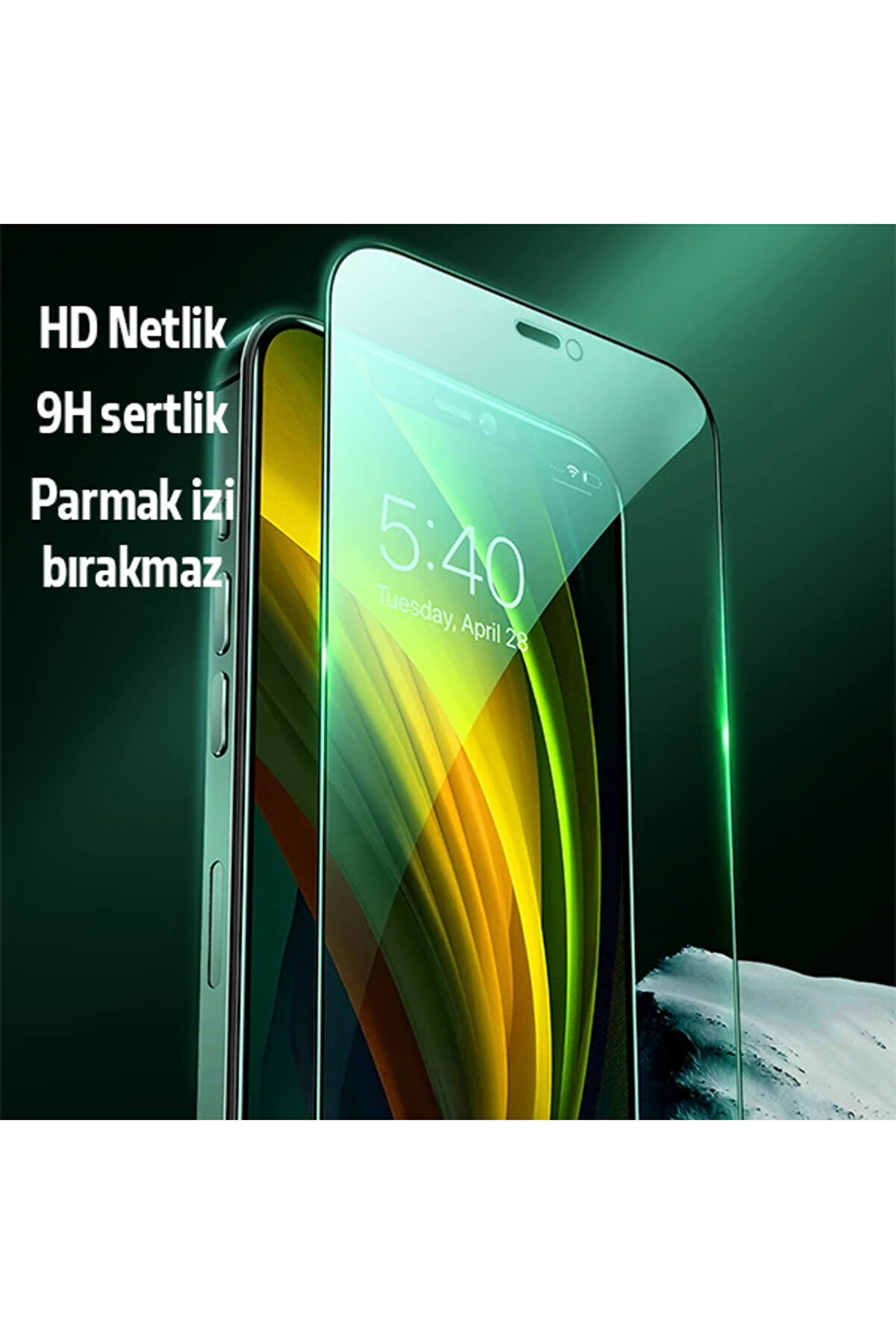 Ally İphone 12 Mi̇ni̇ 5.4 Anti̇ -Blue Green Li̇ght Göz Korumalı Tempered Full Ekran K - Gms8749-7404