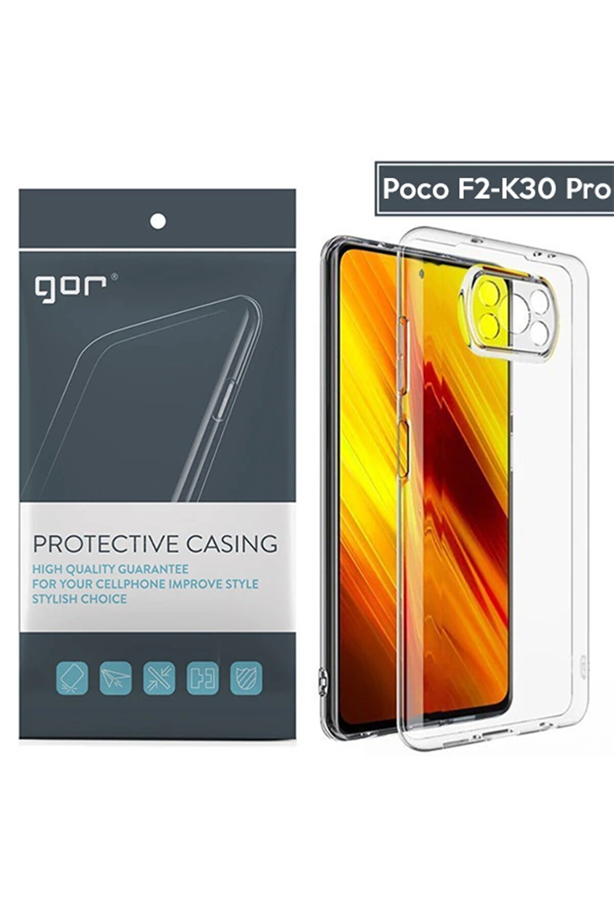 CepteToptan GOR Xiaomi Poco X3 Şeffaf Kamera Korumalı Ultra Slim Tpu Kılıf-(1903) - DROPX3804-1956