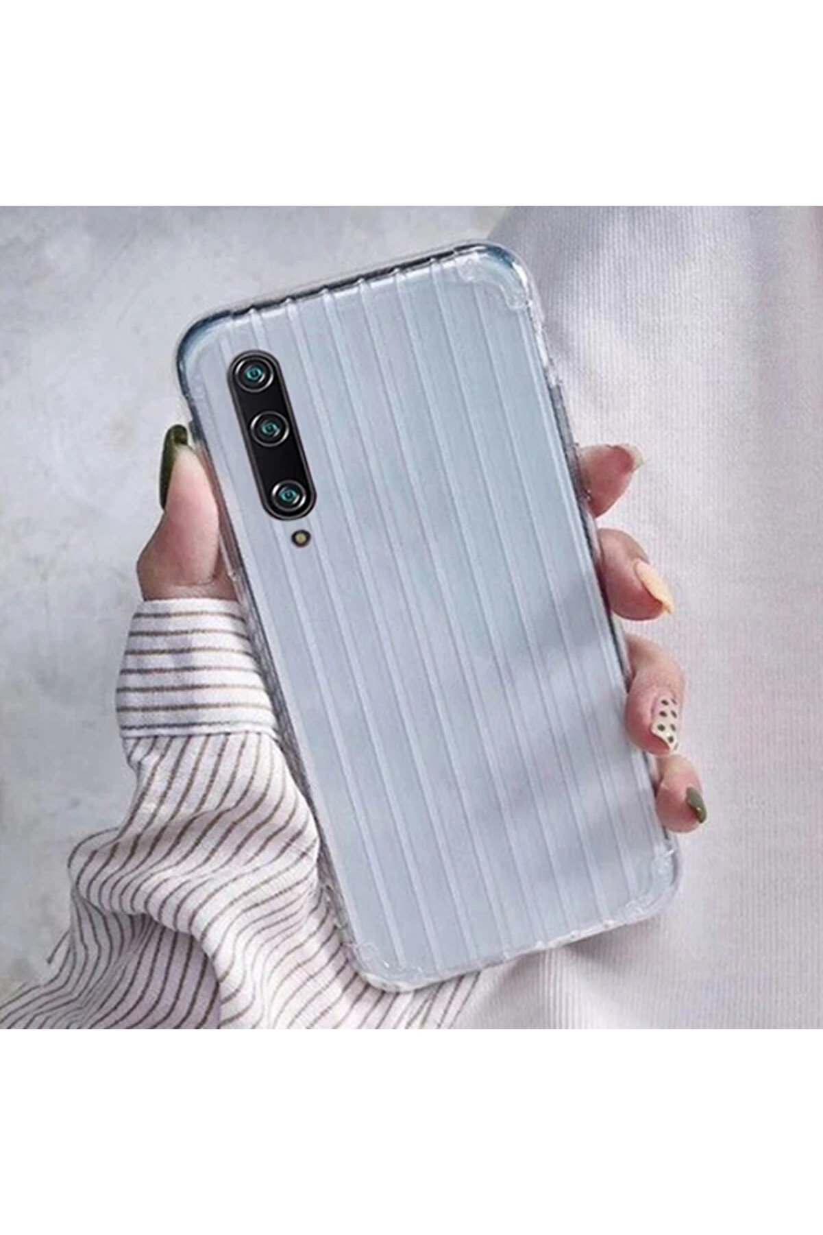 Xi̇aomi̇ Mi̇ 9 Pro Trunk Li̇nes İnce Soft Si̇li̇kon Kılıf-(5775) - Gms3425-7660