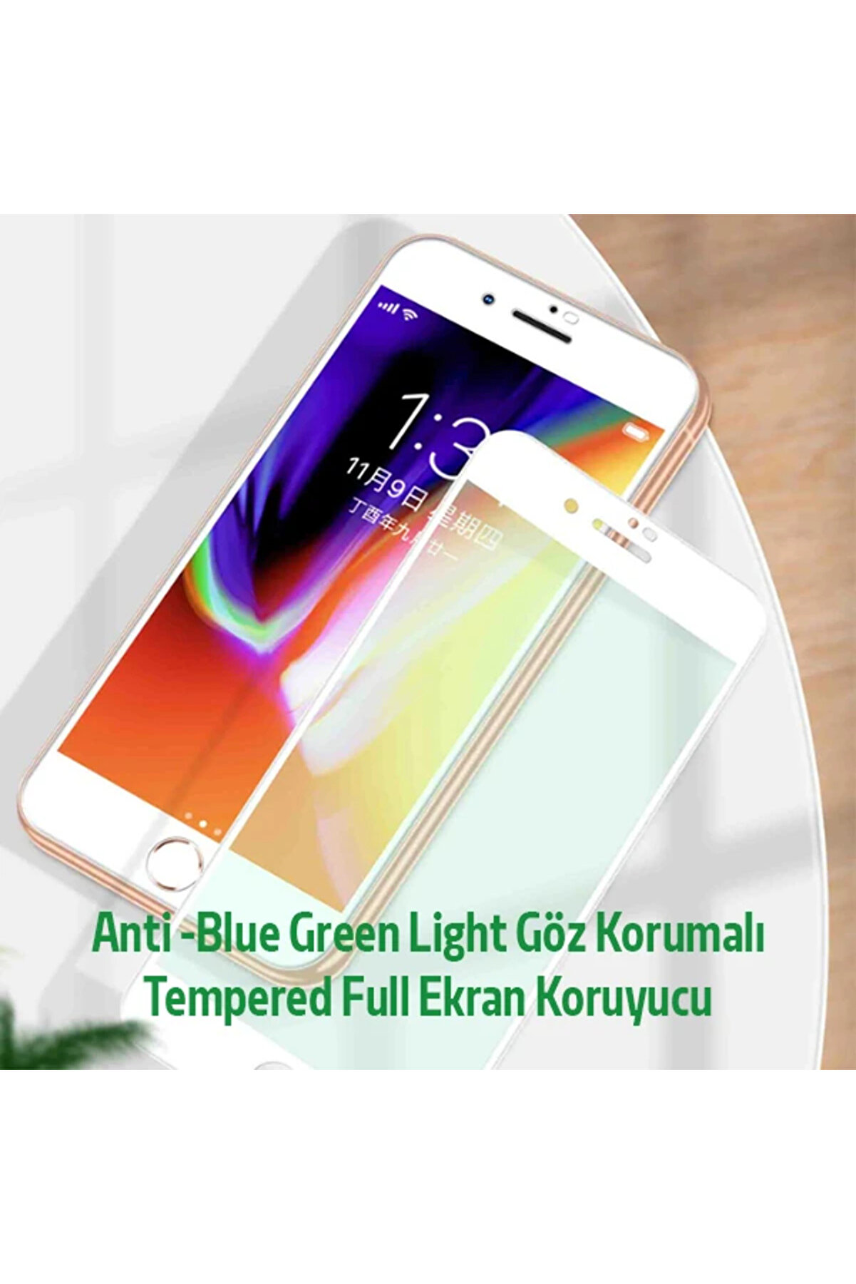 İphone Se3-Se2 İphone 8-7 Anti̇ -Blue Green Li̇ght G&ouml;z Korumalı Tempered Full E - Dropx8568-5747