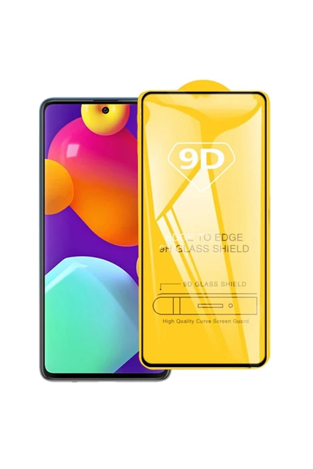 gizmurstore SM Galaxy F62 / M62 9D Full Glue Tempered Cam Ekran Koruyucu-(5775) - GMS9793-3626