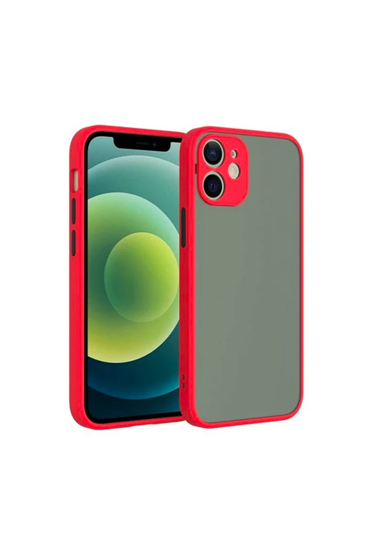 İphone 12 6.1İnç Kamera Korumalı Premi̇um Si̇li̇kon Kılıf-(1903) - Dropx9242-1749