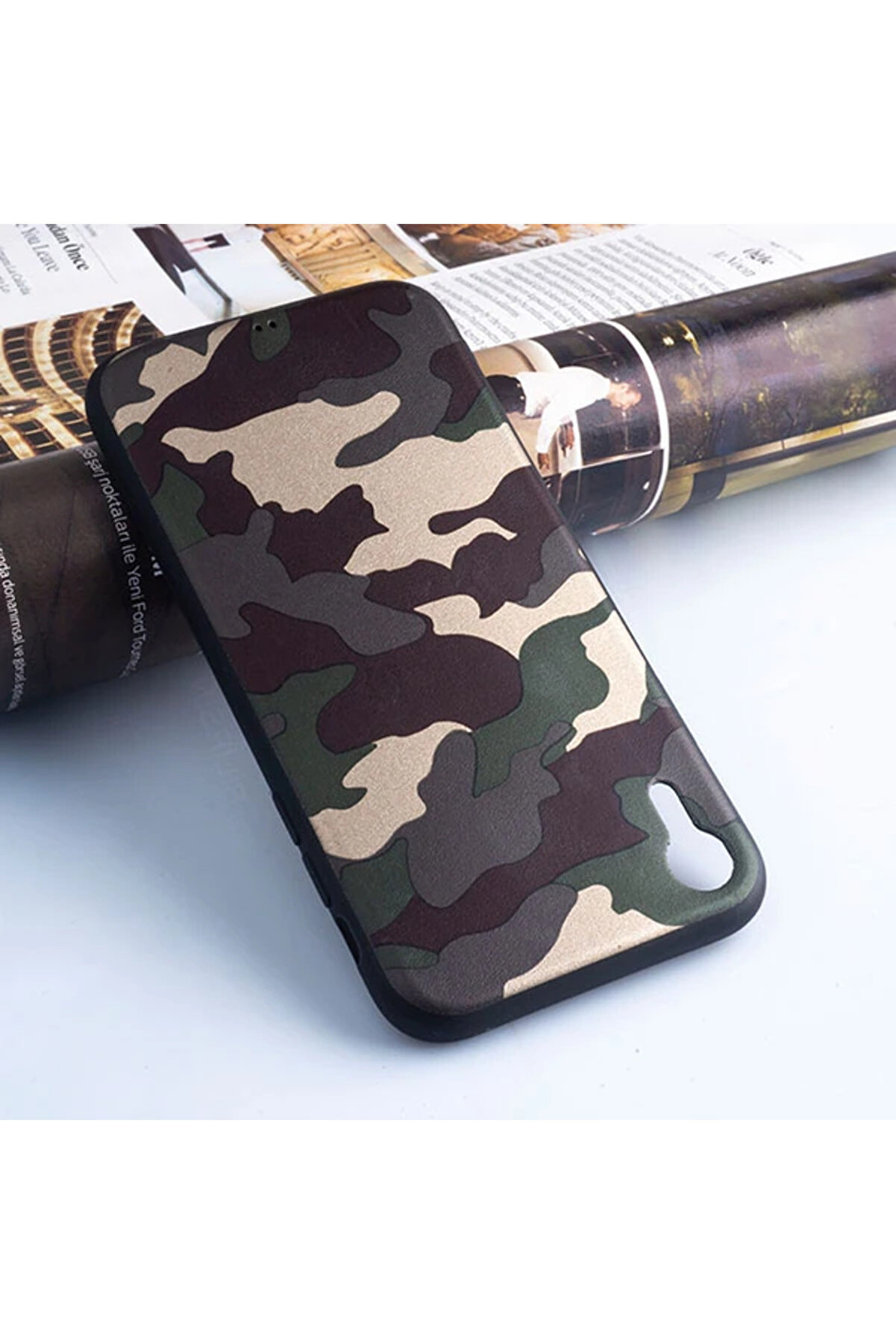Ally İphone Xr 6.1 Kamuflaj Darbe Emi̇ci̇ Si̇li̇kon Kılıf-(1903) - Dropx1900-2334
