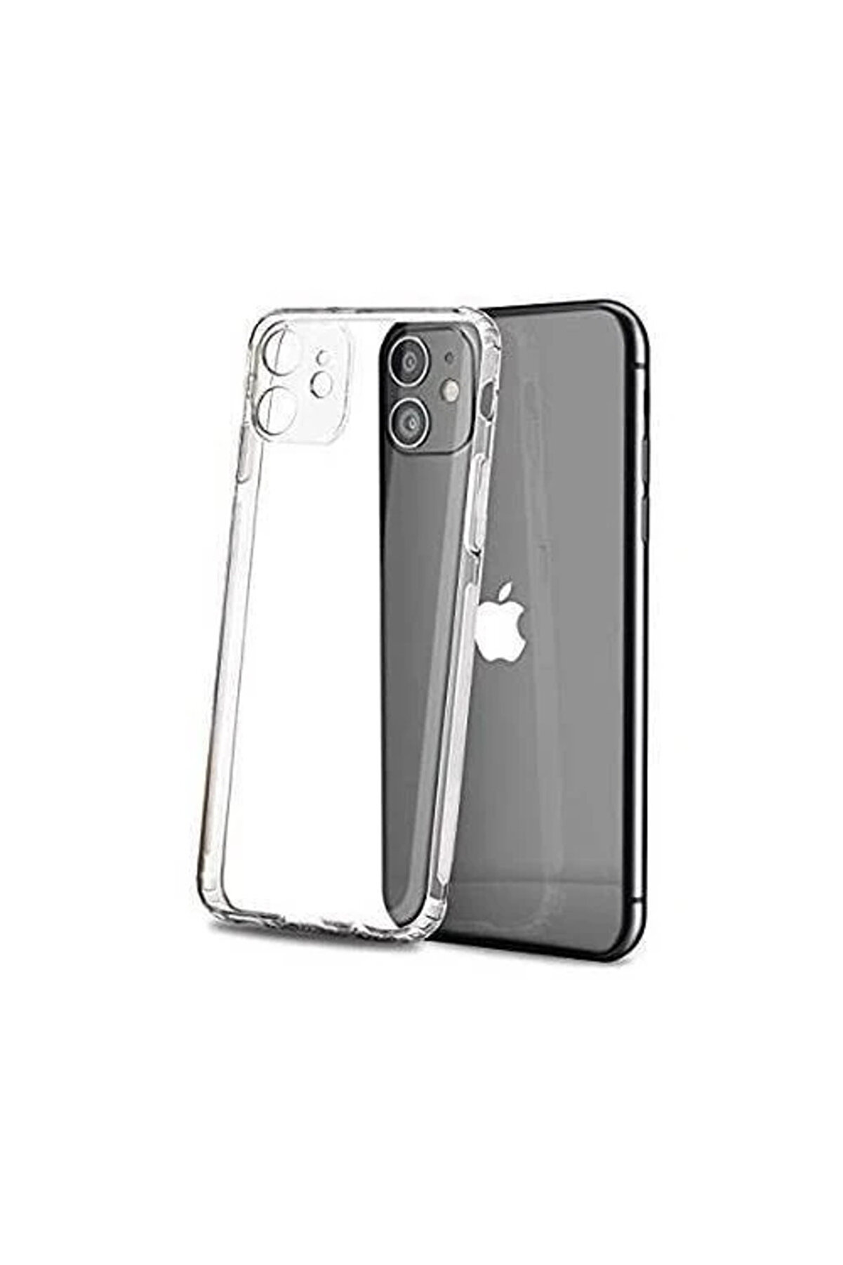 CepteToptan GOR İPhone 12 Mini 5.4 inch Kılıf Kamera Korumalı Şeffaf Silikon Kılıf-(1 - DROPX2638-6501