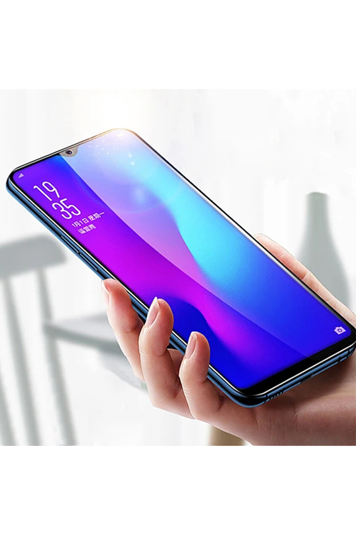 Ally Huawei̇ P20 Li̇te 9D Full Glue Tempered Cam Ekran Koruyucu-(5775) - Aa3886-7971