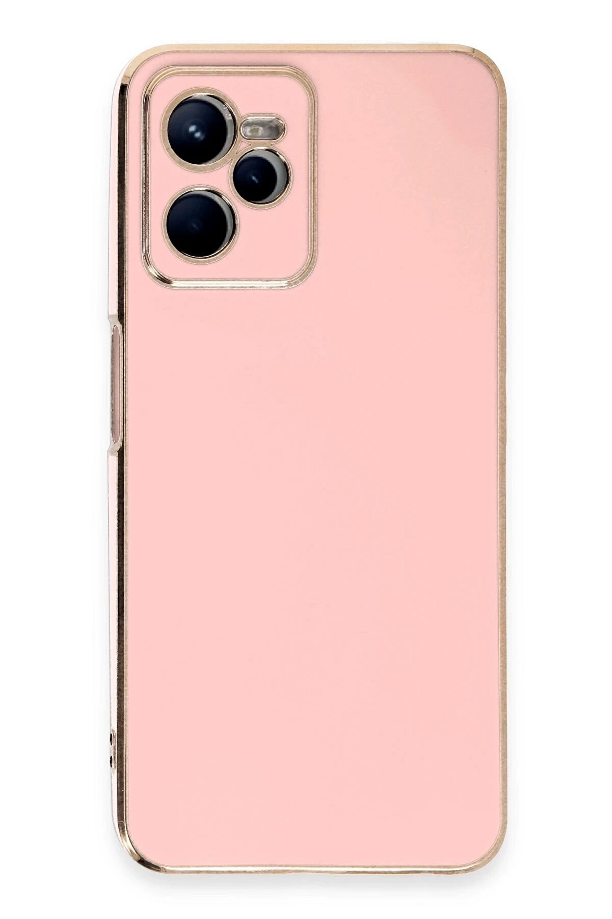 CepteToptan Realme C35 Kılıf Volet Silikon - Pembe - DROPX6984-8129
