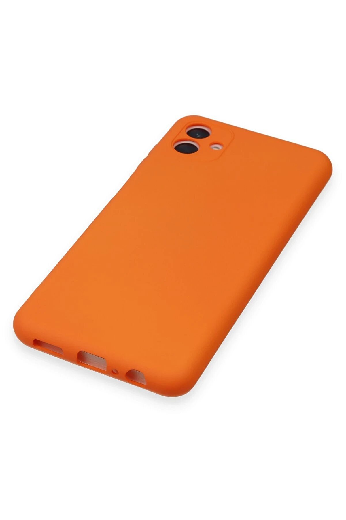 Samsung Galaxy A04 Kılıf Nano İçi̇ Kadi̇fe Si̇li̇kon - Turuncu - Dropx8069-6381