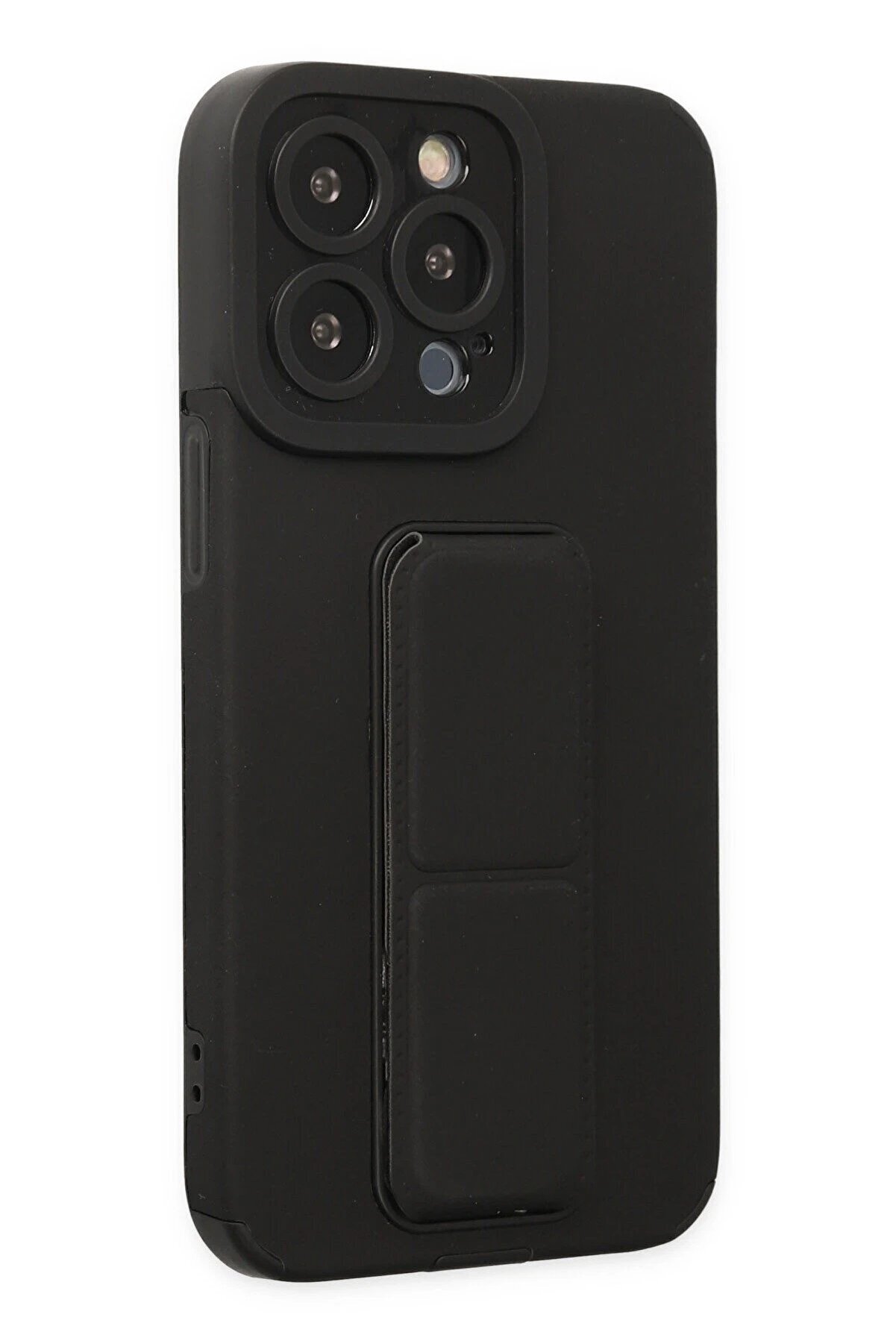 İphone 14 Pro Kılıf Mega Standlı Si̇li̇kon - Si̇yah - Dropx2076-5407