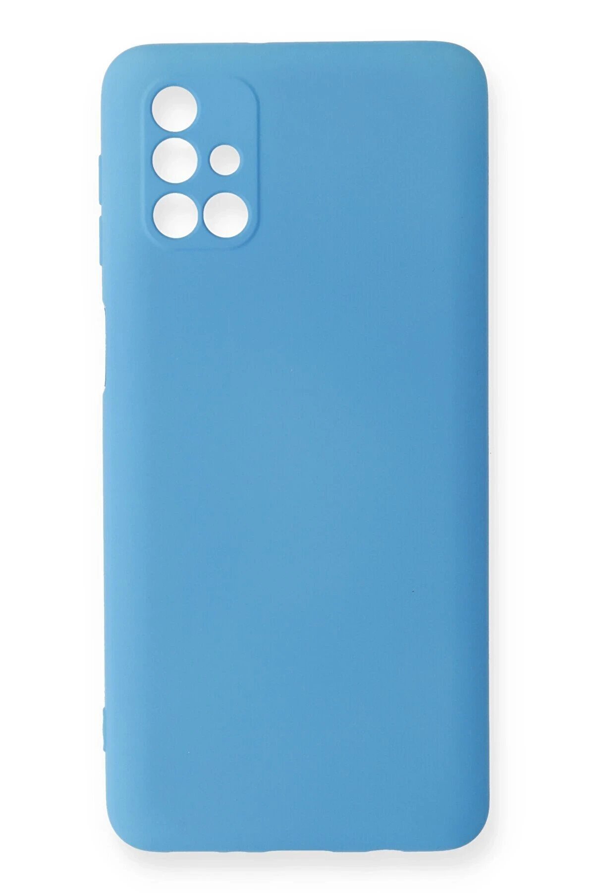 CepteToptan Samsung Galaxy M31S Kılıf Nano i&ccedil;i Kadife Silikon - Mavi - DROPX7274-9120