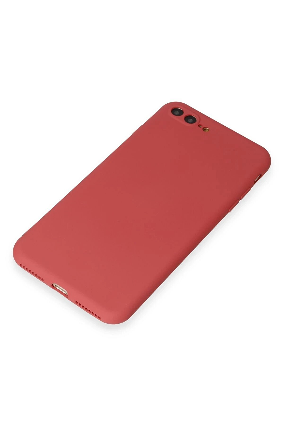 İphone 7 Plus Kılıf Fi̇rst Si̇li̇kon - Ki̇remi̇t - Dropx3212-5775