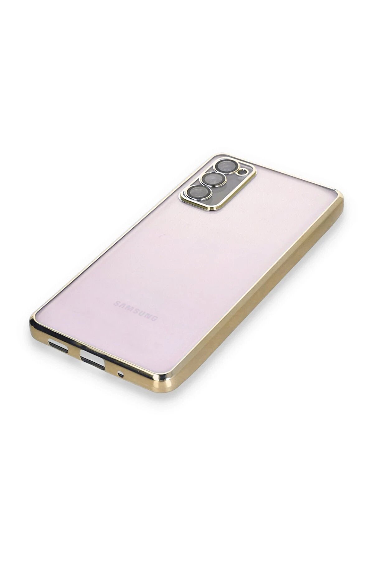 Samsung Galaxy S20 Fe Kılıf Lensli̇ Si̇li̇kon - Gold - Dropx1303-2374