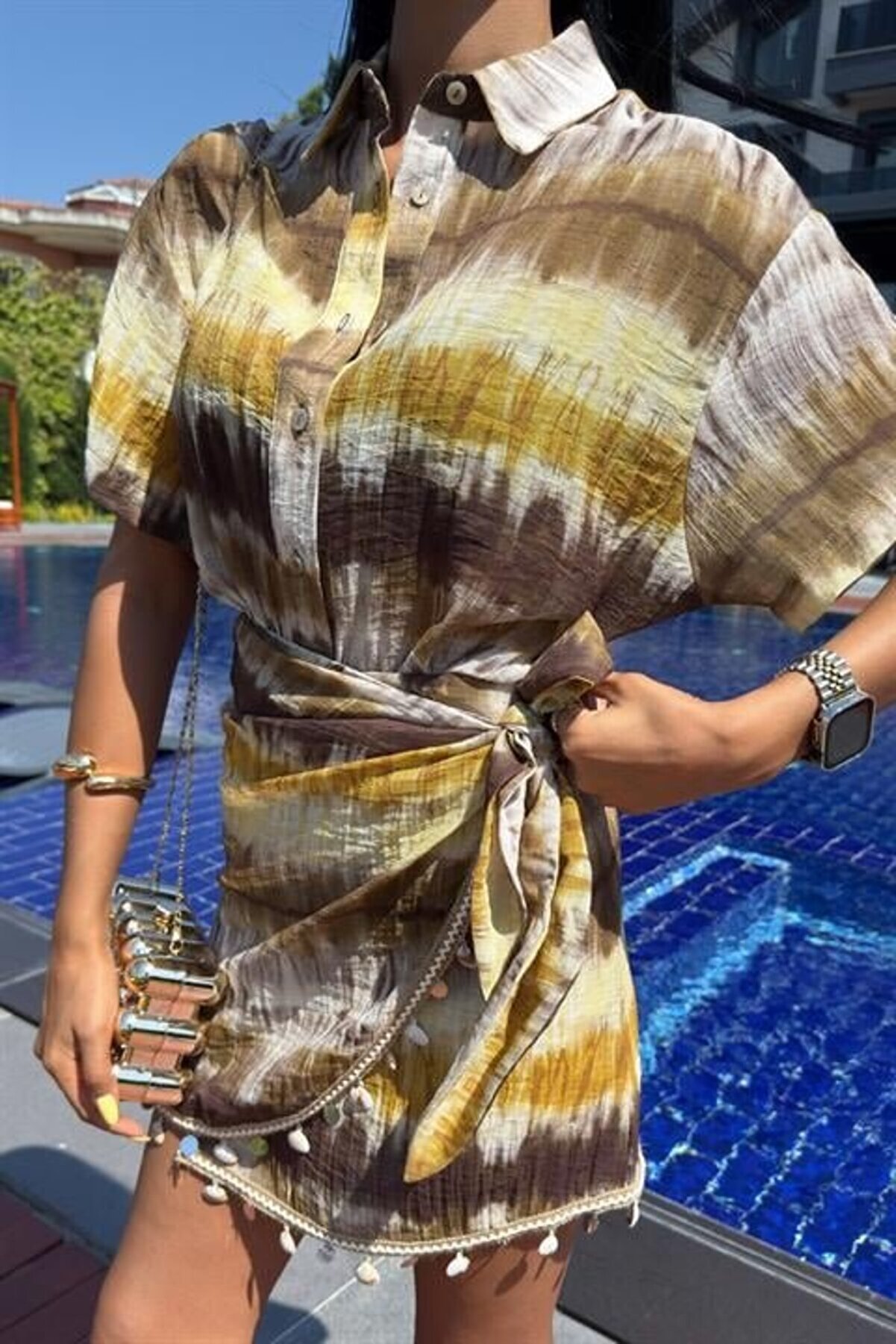 Gömlek Ve Eteği̇ Aksesuarlı Takım 10211