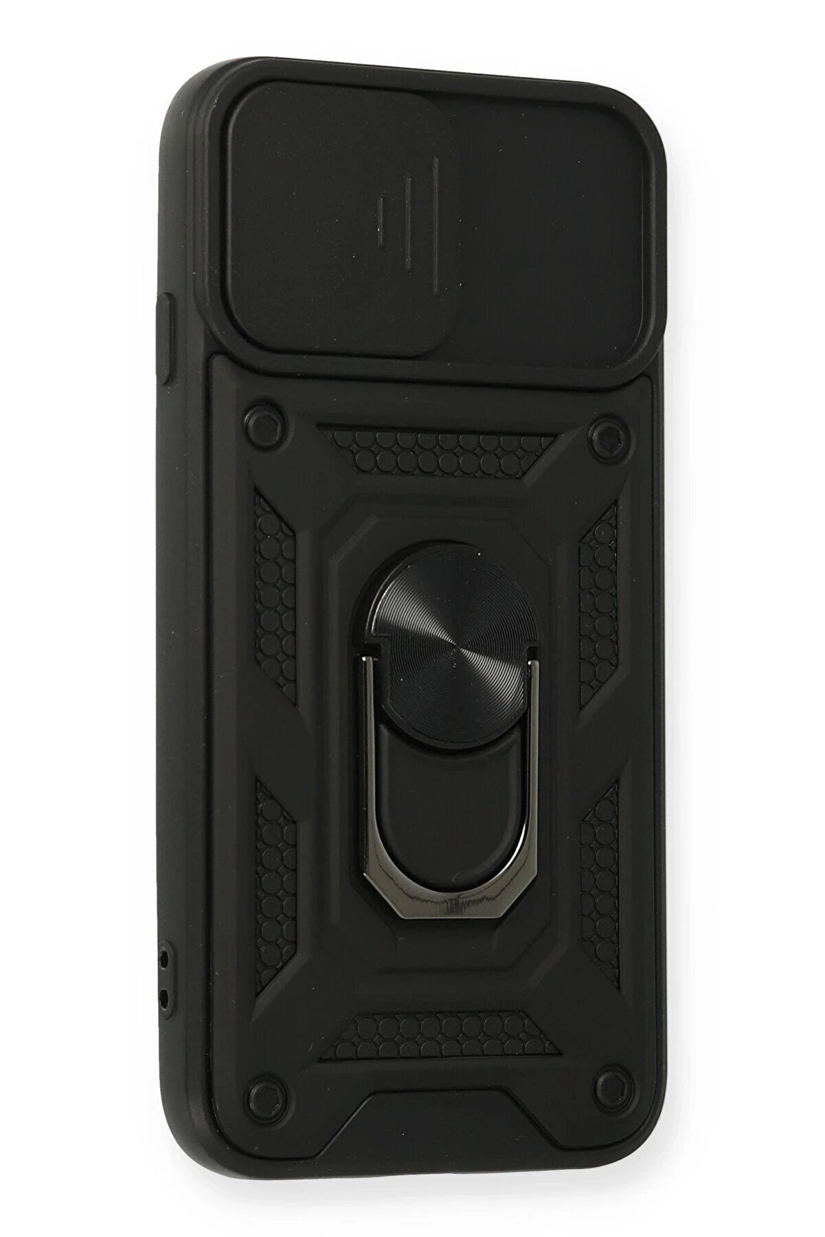 İphone 6 Kılıf Pars Lens Yüzüklü Si̇li̇kon - Si̇yah