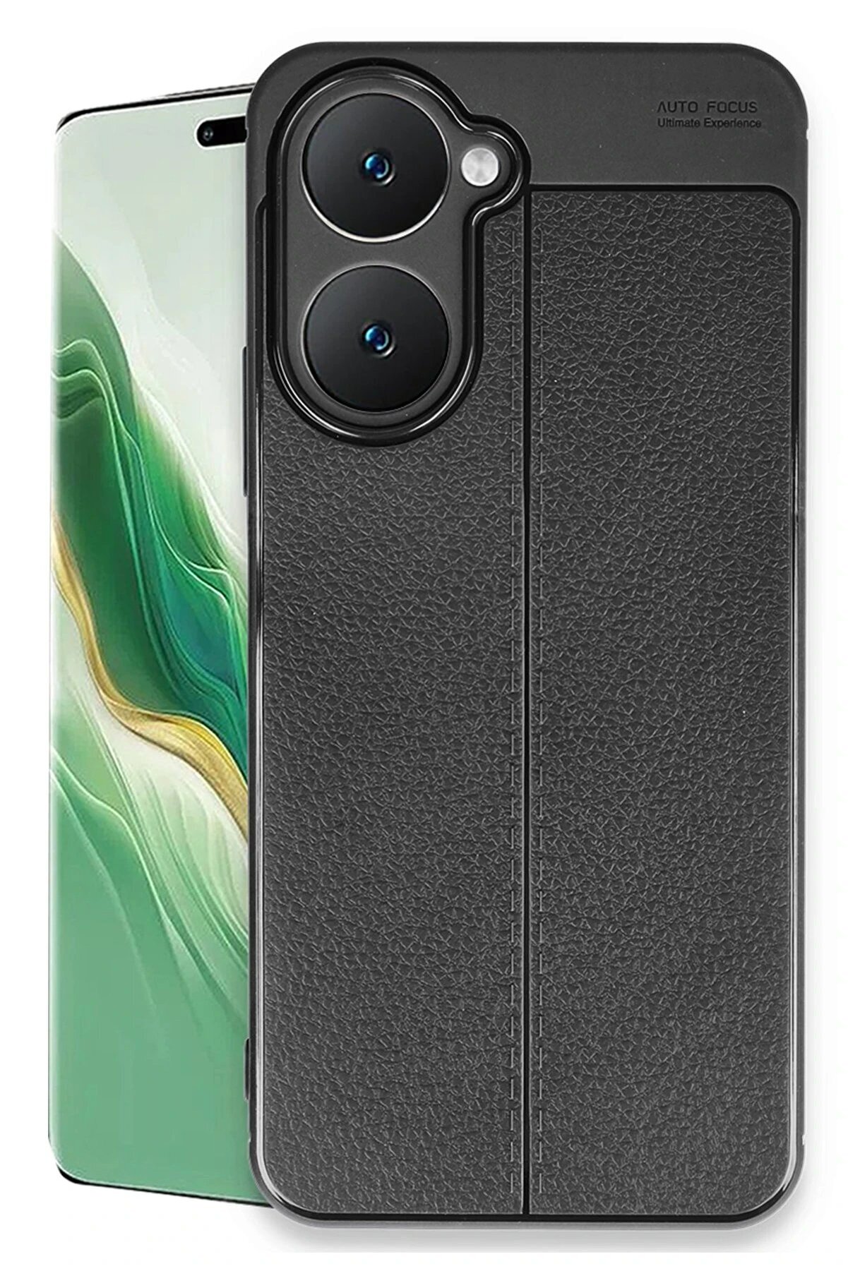 Toptan Bulurum Vivo Y18 Kılıf Auto Focus Kapak - Siyah