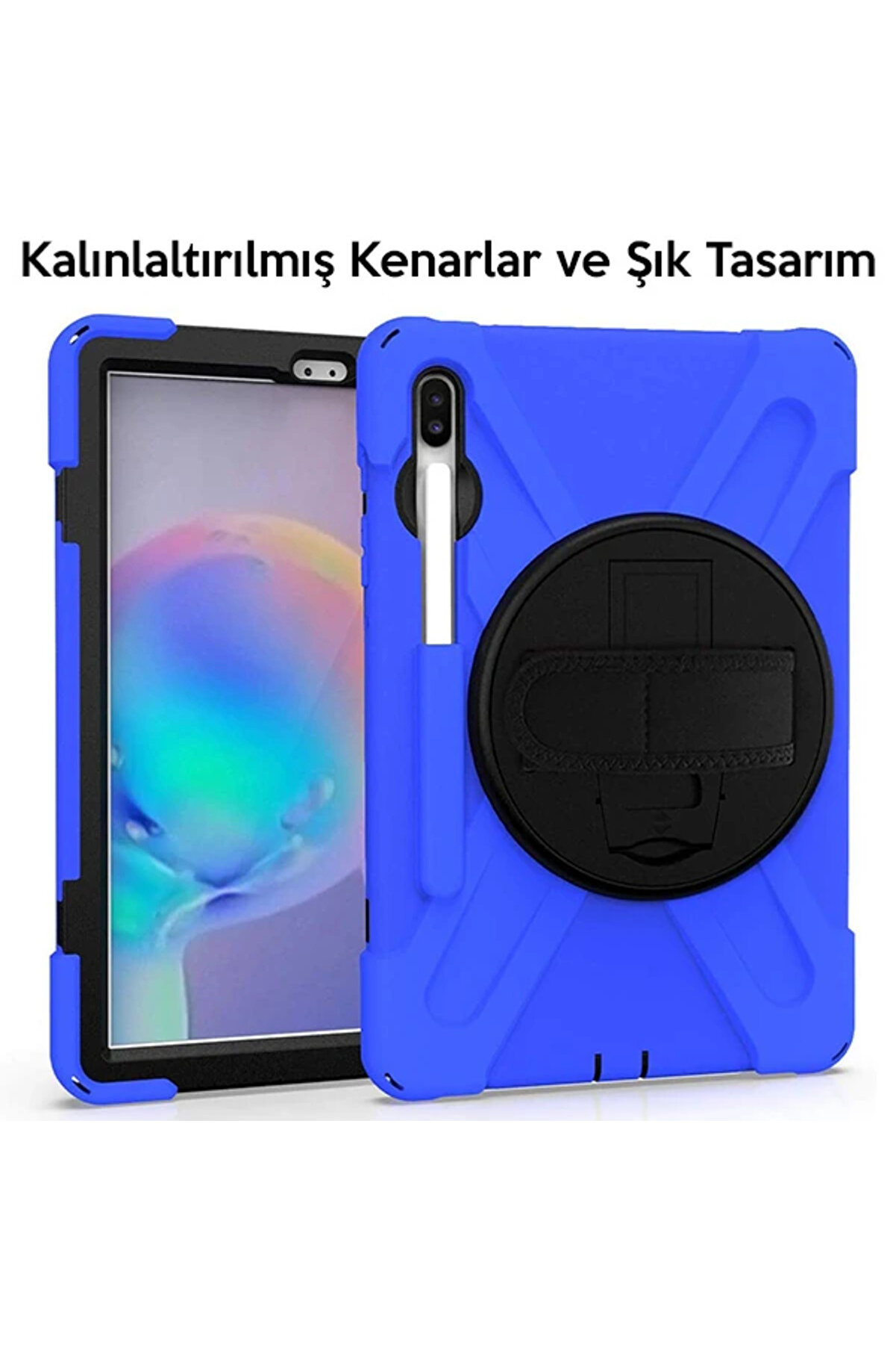 Ally Sm Galaxy Tab S6 10.5 T860 Shockproof 3 Katmanlı Standlı Zırh Kılıf Ka - Dropx4943-8018