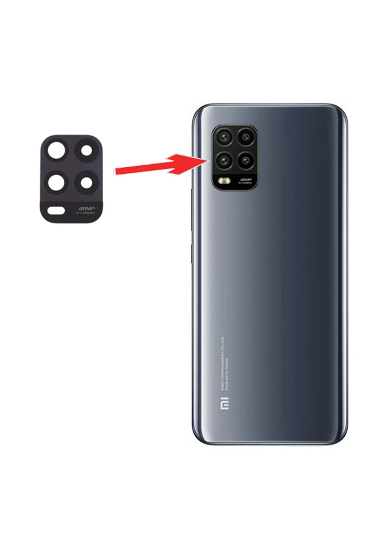 CepteToptan Xiaomi Mi 10 Lite Arka Kamera Camı Lens-(1903) - CPT4723873-6411