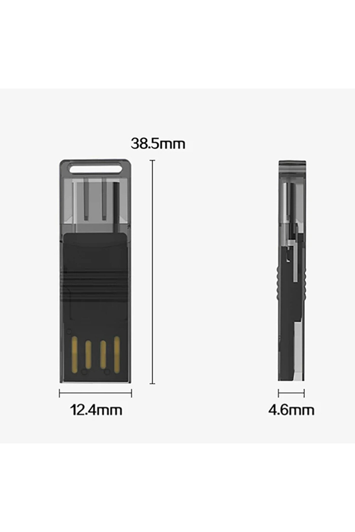 Ally Type-C Usb C Mi̇cro Tf Kart Okuyucu - Telefon Tablet Pc-Laptop Bellek Kart Okuyu - Gms8768-6399