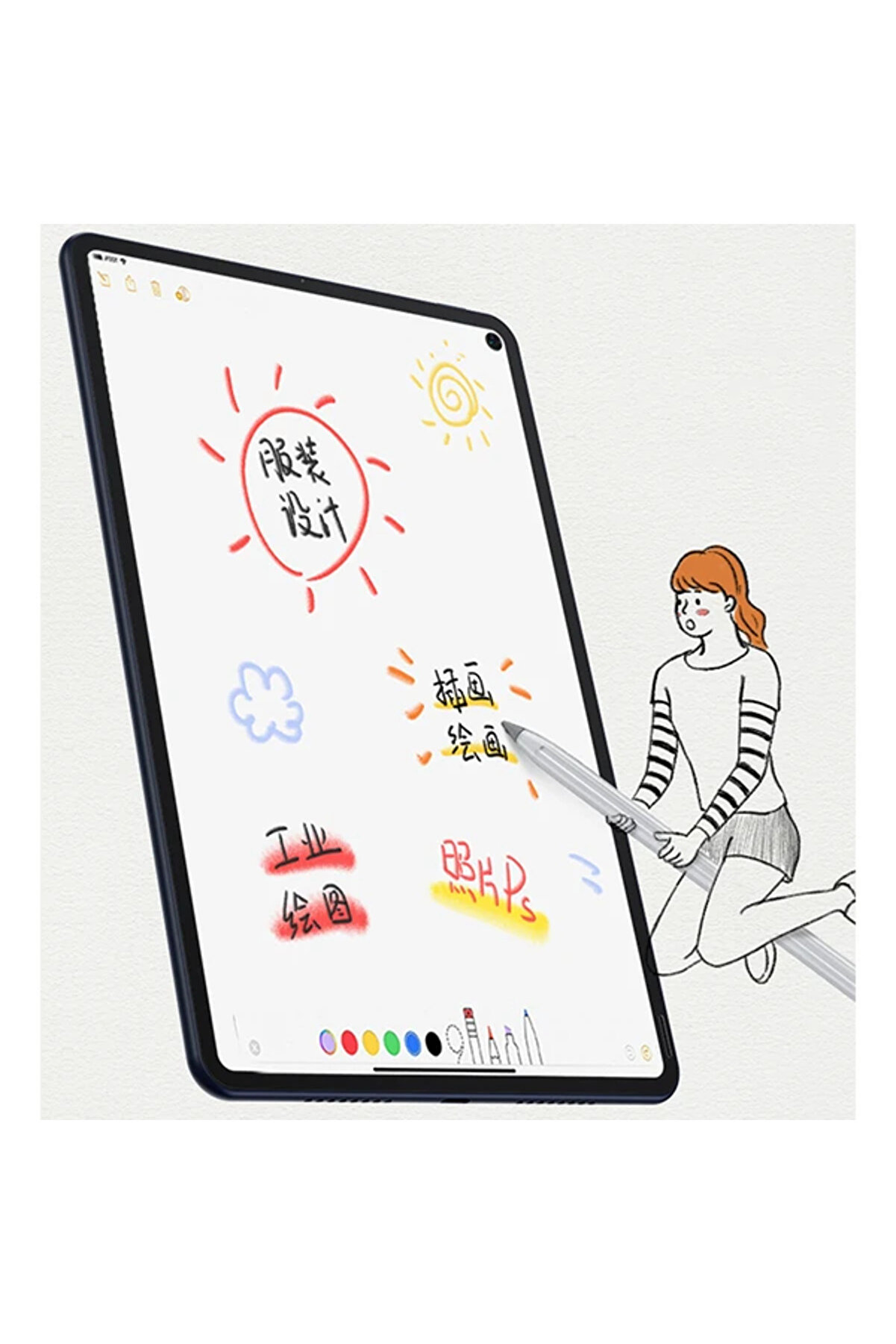 Ally Matepad Pro 10.4 Paper Li̇ke Fi̇lm Darbe Emi̇ci̇ Pet Ekran Koruyucu-(5775) - Gms6915-8598