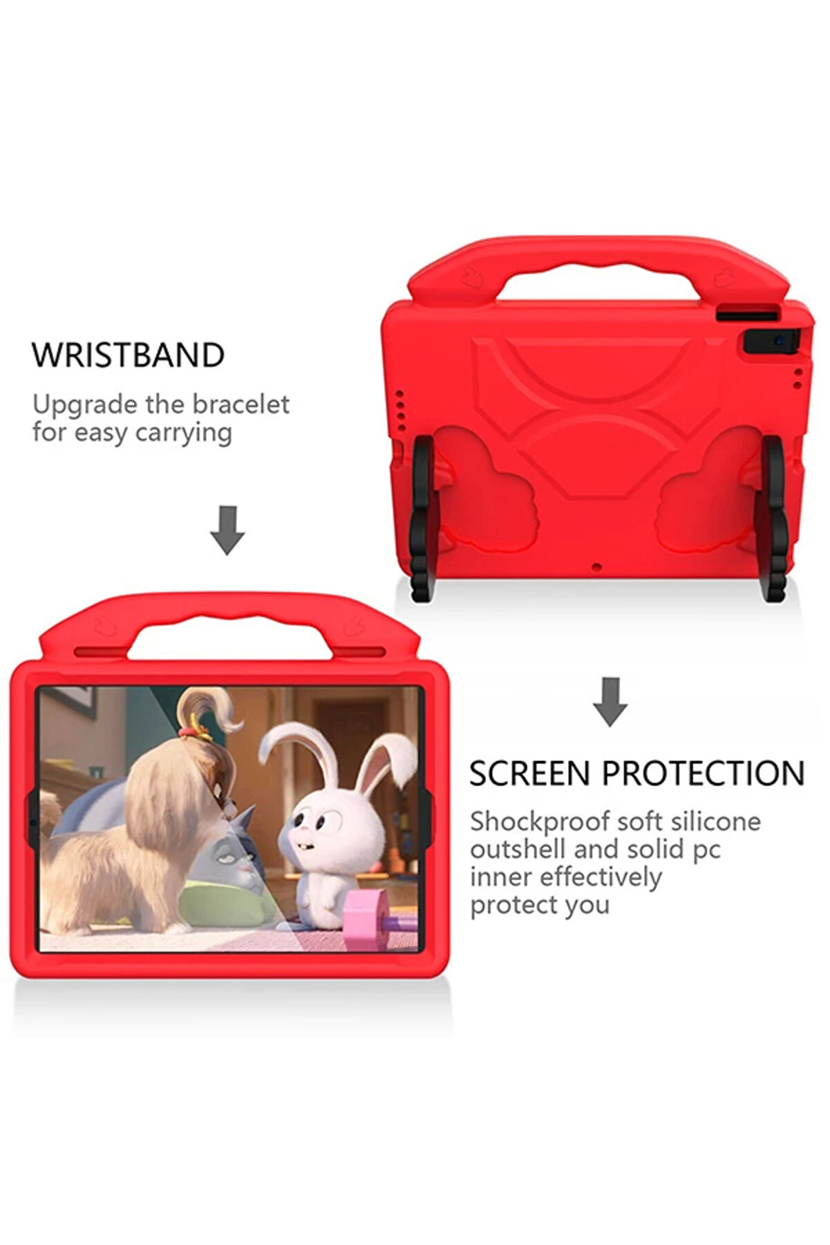 Ally İpad 7.10.2 Pro 10.5 Kılıf Eva Çocuk Shockproof Standlı Taşınabi̇li̇r-(577 - Tygo7256-886