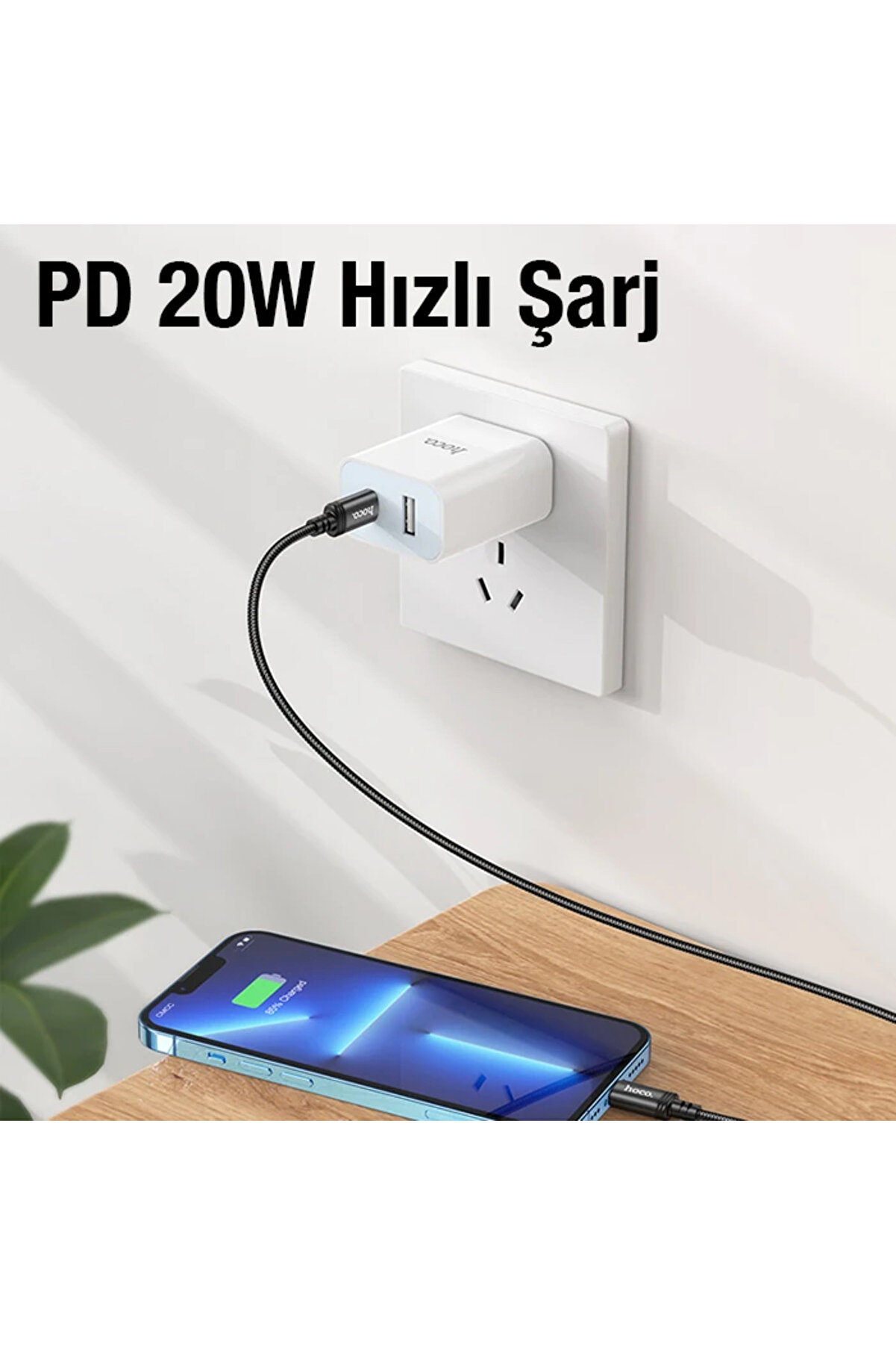 Hoco X89 Pd 20W Type-C To İphone Li̇ghtni̇ng Hızlı Şarj Ve Data Kablosu-(5775) - Gms7023-5045