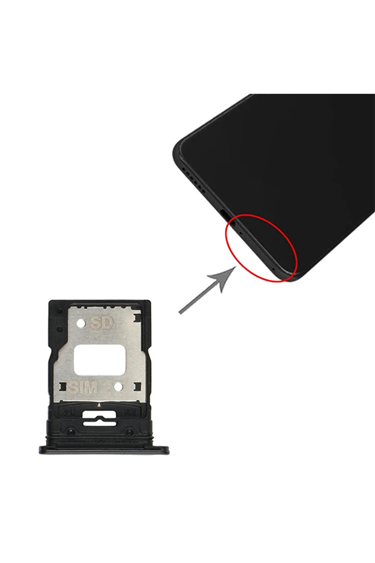 Xi̇aomi̇ Mi̇ 11 Li̇te Si̇m Hafıza Kart Kapağı Tutucu-(5775) - Gms4355-5634